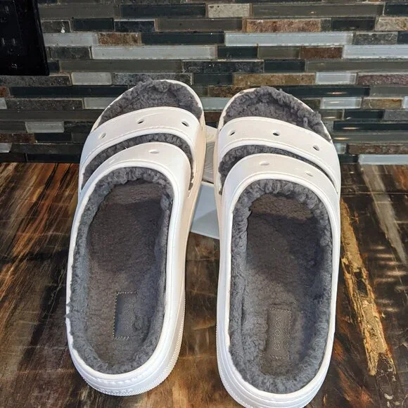 Crocs Lined Slip-On Sandals Men's Size 13 - Picture 4 of 10